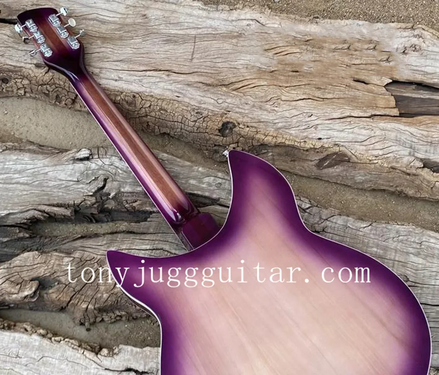 Custom 330 360 Purple Burst,6 String Semi Hollow body Electric Guitar,Tailpiece Bridge, Rosewood fingerboard,3 Toaster Pickups