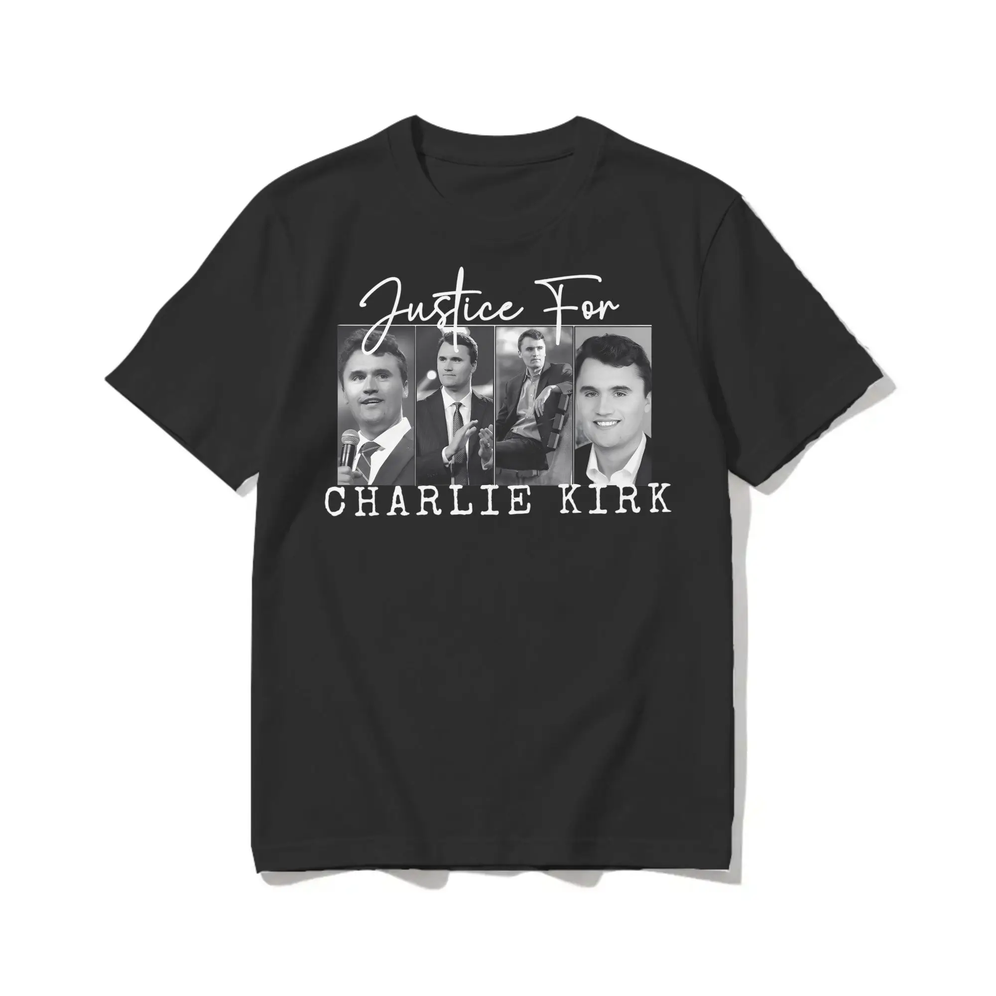 Vintage Pray For Charlie Kirk T-Shirt Men Cotton Short Sleeve  Crewneck Summer Top Tee