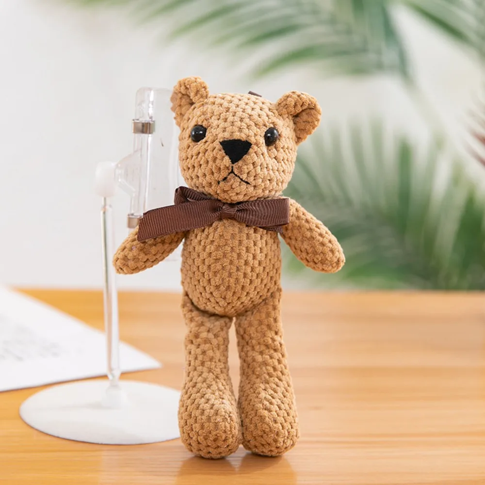 Birthday Gift Plush Pineapple Bear Doll Keychain Soft 16cm Stuffed Bear Creative Super Cute Stuffed Animal Toy