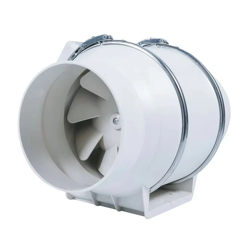 5 in 125mm Silent HVAC Axial Ventilation Inline Plastic Mixed Flow Ducted Fan