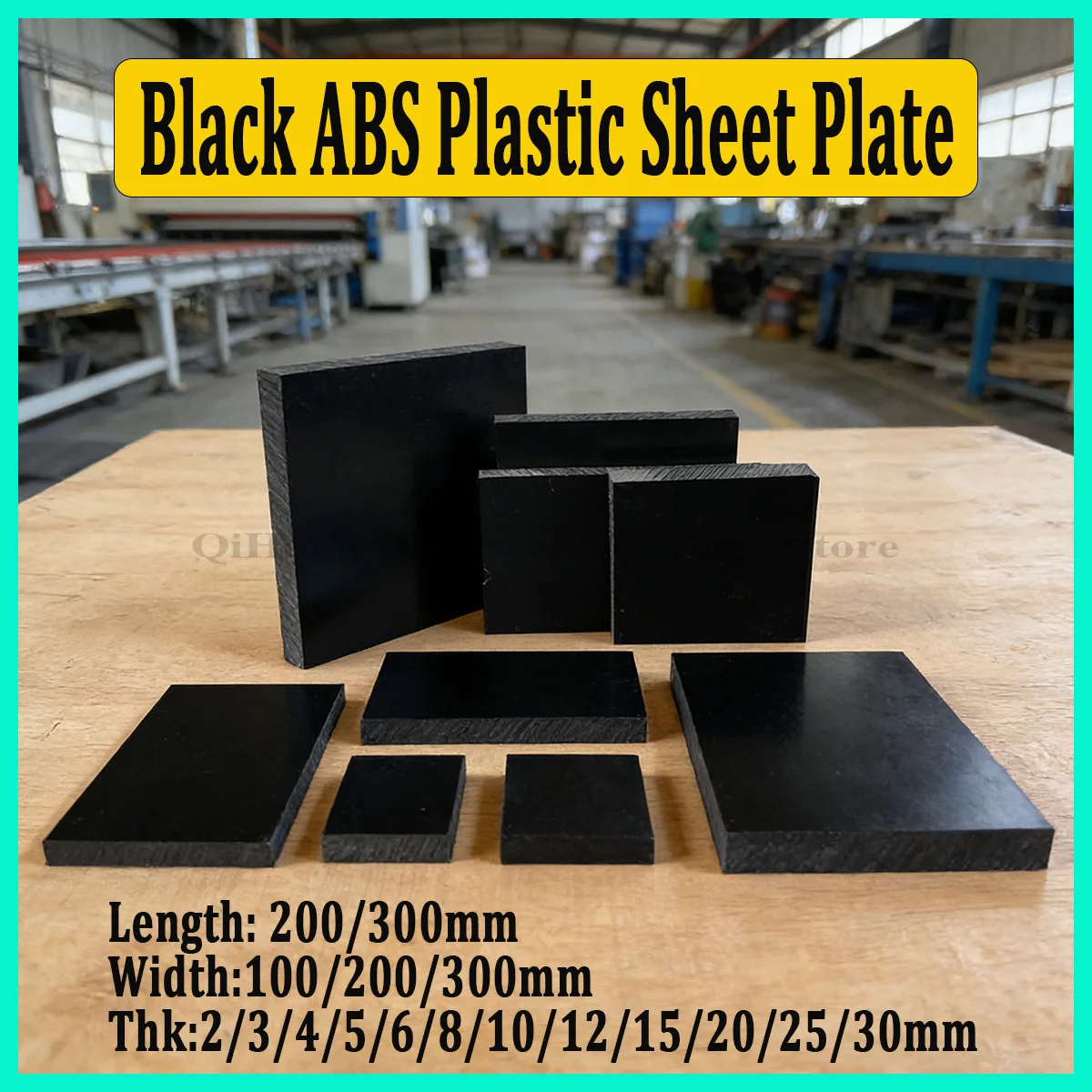 1/2Pcs Black ABS Plastic Sheet Plate 2-30mm Thick, High Hardness Engineering Plastic Board for DIY Model Making & CNC Machining