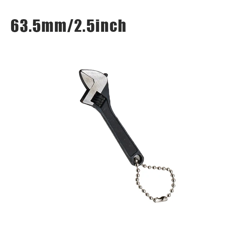 1 Stück Stahl 2,5 Zoll-4 Zoll Schwarz/Silber Affenschlüssel Mini-Maulschlüssel Mini-Werkzeug Verstellbarer Schraubenschlüssel Mini-Werkzeug Schaltschlüssel – Detail 4