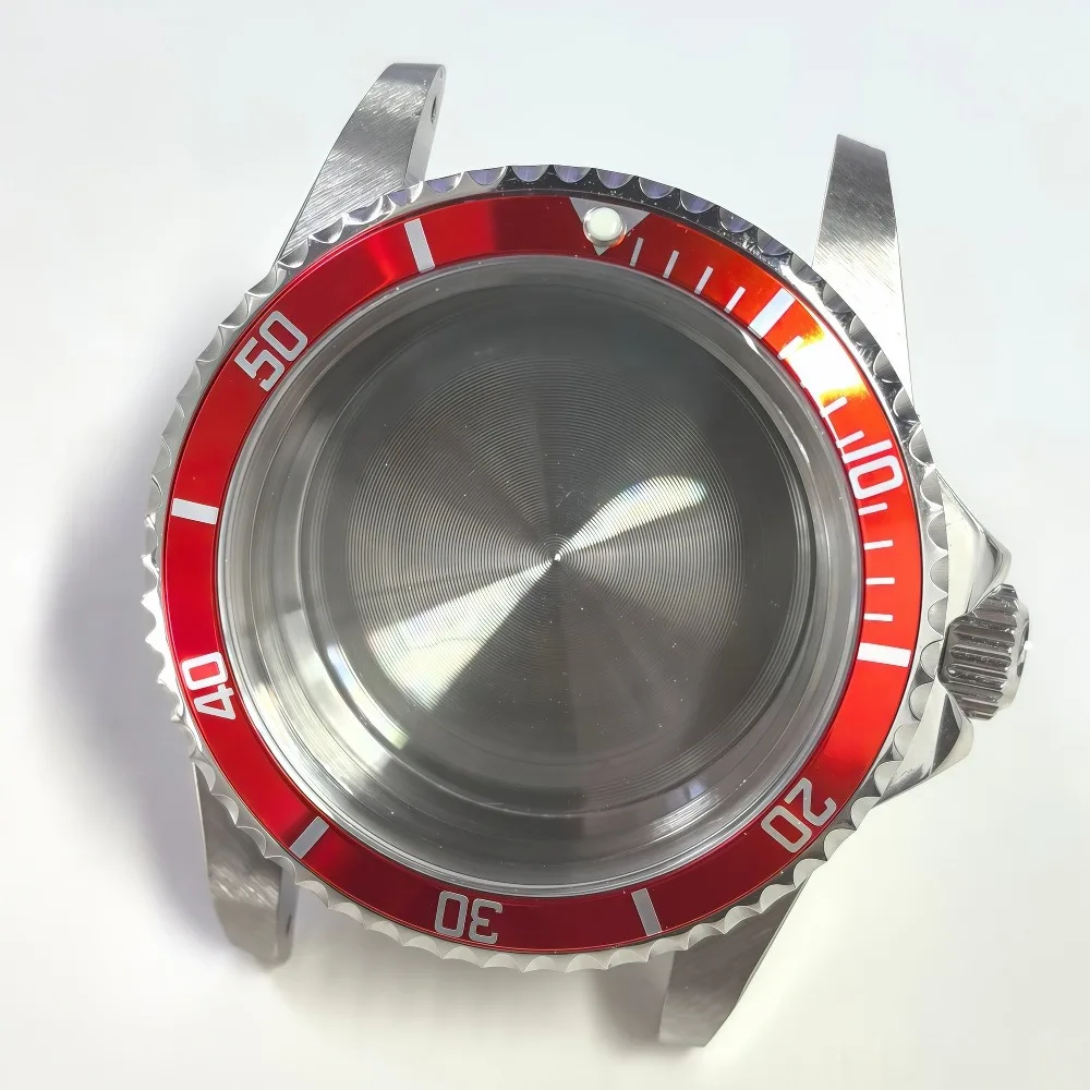 40 مللي متر ساعة حافظة متوافقة NH35 حركة الفولاذ المقاوم للصدأ 28.5 مللي متر الطلب مقاوم للماء وزارة الدفاع ساعة أجزاء لصنع ساعة ذاتية الصنع