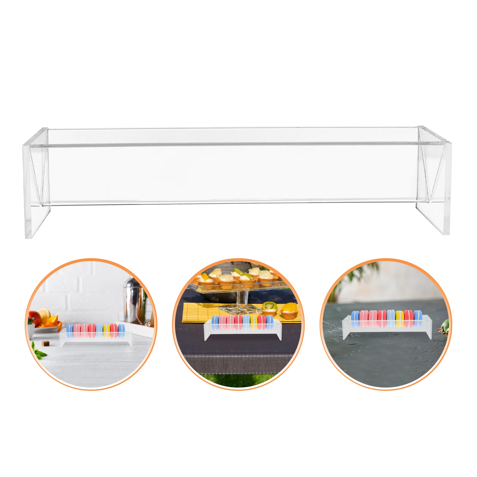 

Macaron Cookie Clear Acrylic Serving Tray Dessert Display Rack Tiered Cracker Party Decor Storage Case Food Holder