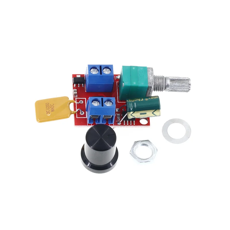 Mini PWM DC Motor Speed Controller Module 3 -35V 5A Max 90W Speed Control Adjustable Potentiometer Switch LED Dimmer