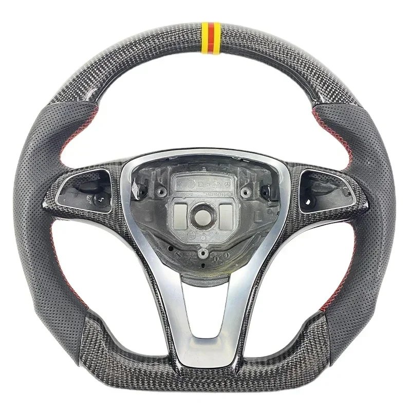 AUTO RACING CAR STEERING WHEEL FOR Mercedes-Benz W205 C CLASS C200 E300 C220 C300 C400 C450 CARBON FIBER STEERING WHEEL