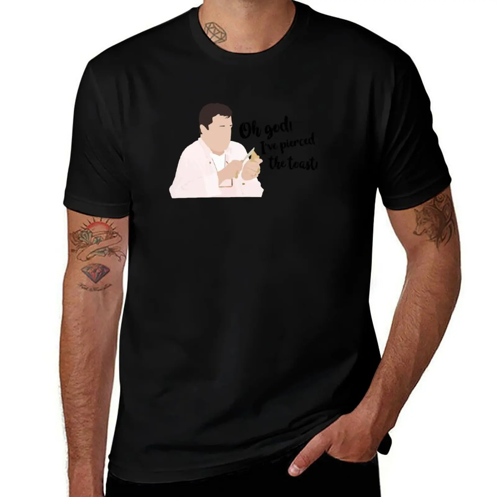 oh god! i've pierced the toast! T-Shirt Basic Plain Tee for Spring and Summer T-Shirt