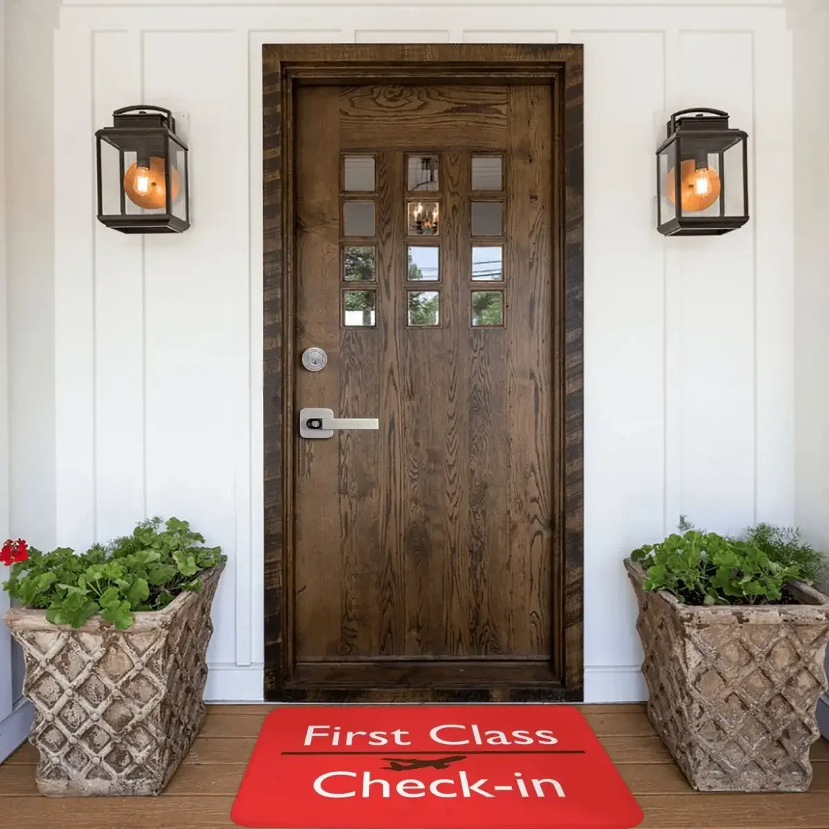 FIRST CLASS Check-in Doormat Rug Carpet Mat Footpad Polyester Non-slip Antiwear Entrance Kitchen Bedroom Balcony Toilet