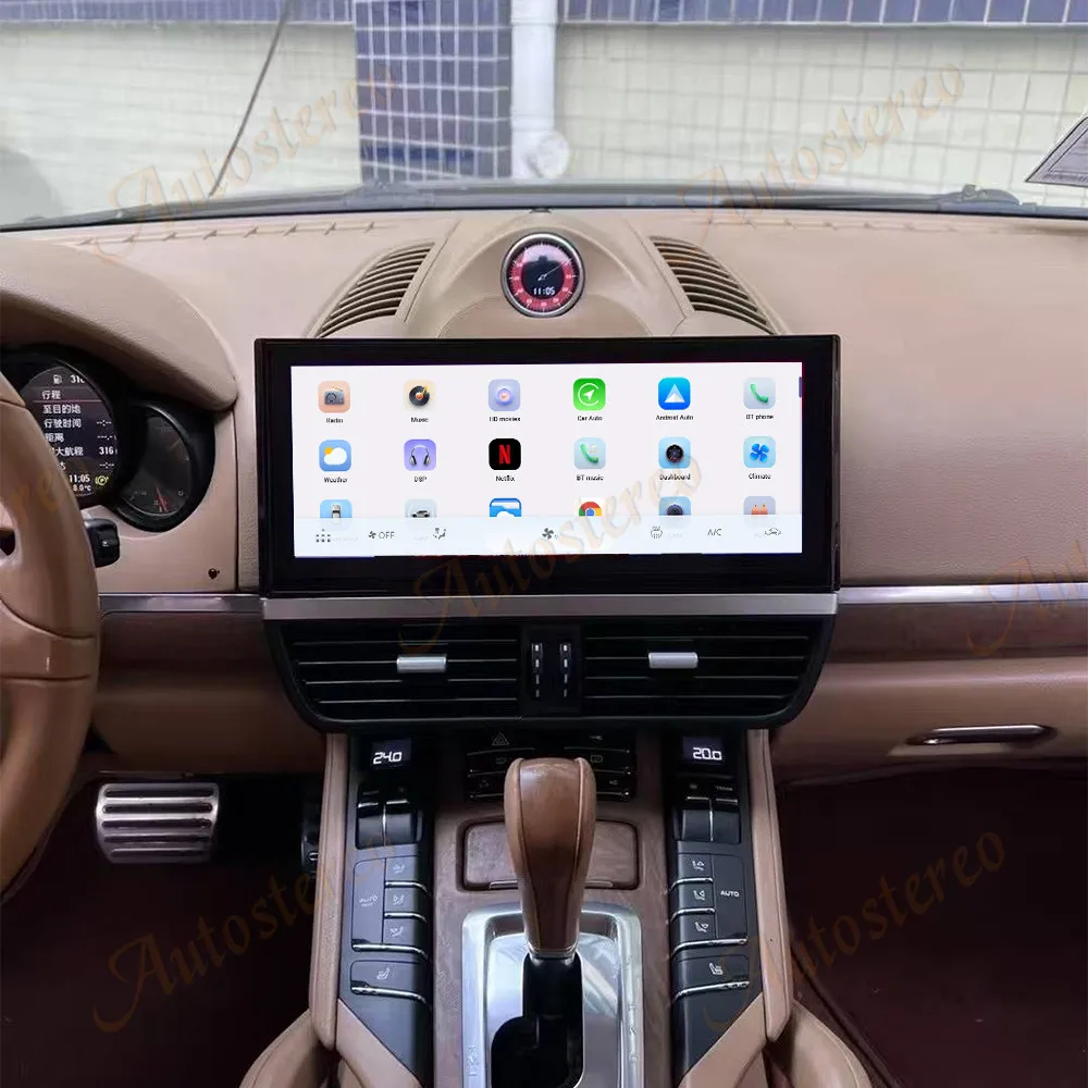 

Автоматическая стереосистема Carplay Android 13 для Porsche Cayenne 2010-2017 Автомобильный GPS-навигатор Мультимедийный плеер Головное устройство Radio Media Satnav