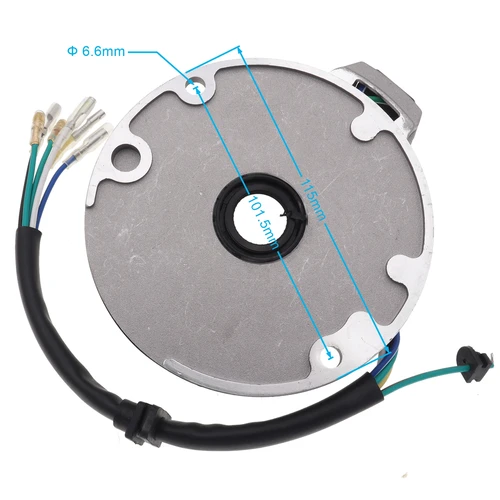 Imagen 2 del producto Nuevo Rotor de placa de estator magnético de 2 bobinas para motocicleta 50cc 70cc 90cc 110cc 125cc Pit Dirt Bike ATV Quad