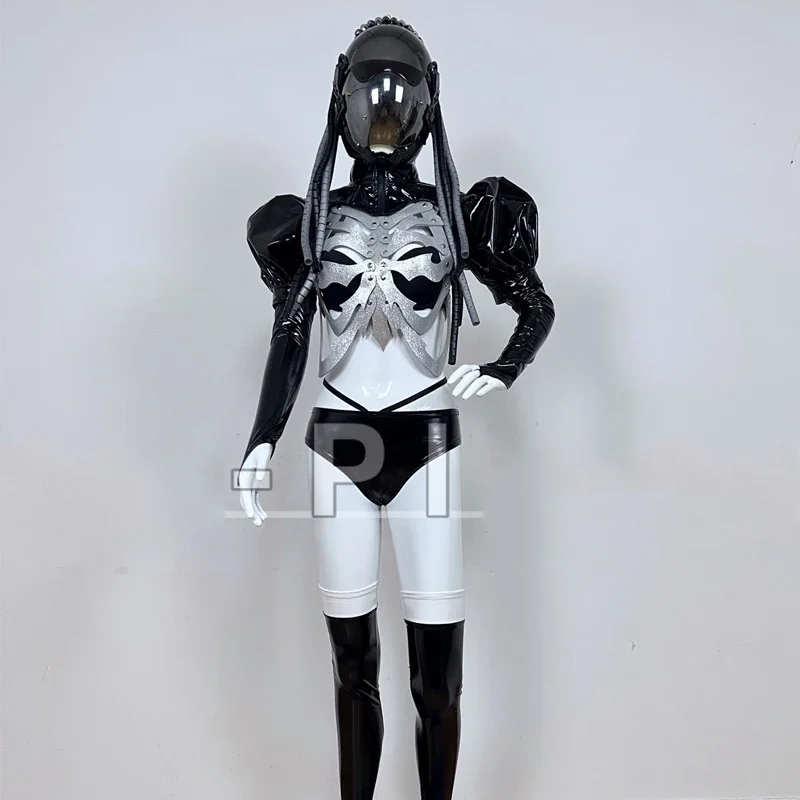 パンクスタイルゴーゴーダンス衣装セクシーなポールダンス服女性のハロウィンコスプレレイブ衣装 Dj Ds ステージクラブウェア XS7179