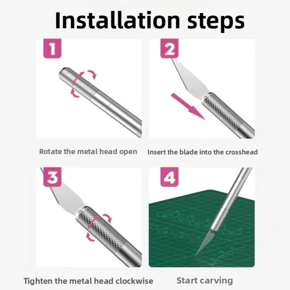 1/5 Pcs Sculpting Craft Tools Non-Slip Metal Carving Pen Kit for Art Seal Cutting Stationery Use DIY Hobby Handmade Projects view 6