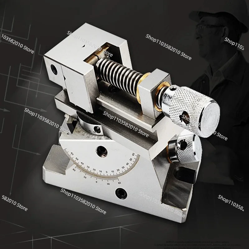 Universal Precision Stainless Steel Flat-Nose Vise, 2-Inch Inclined Flat-Nose Pliers for Grinding Machine
