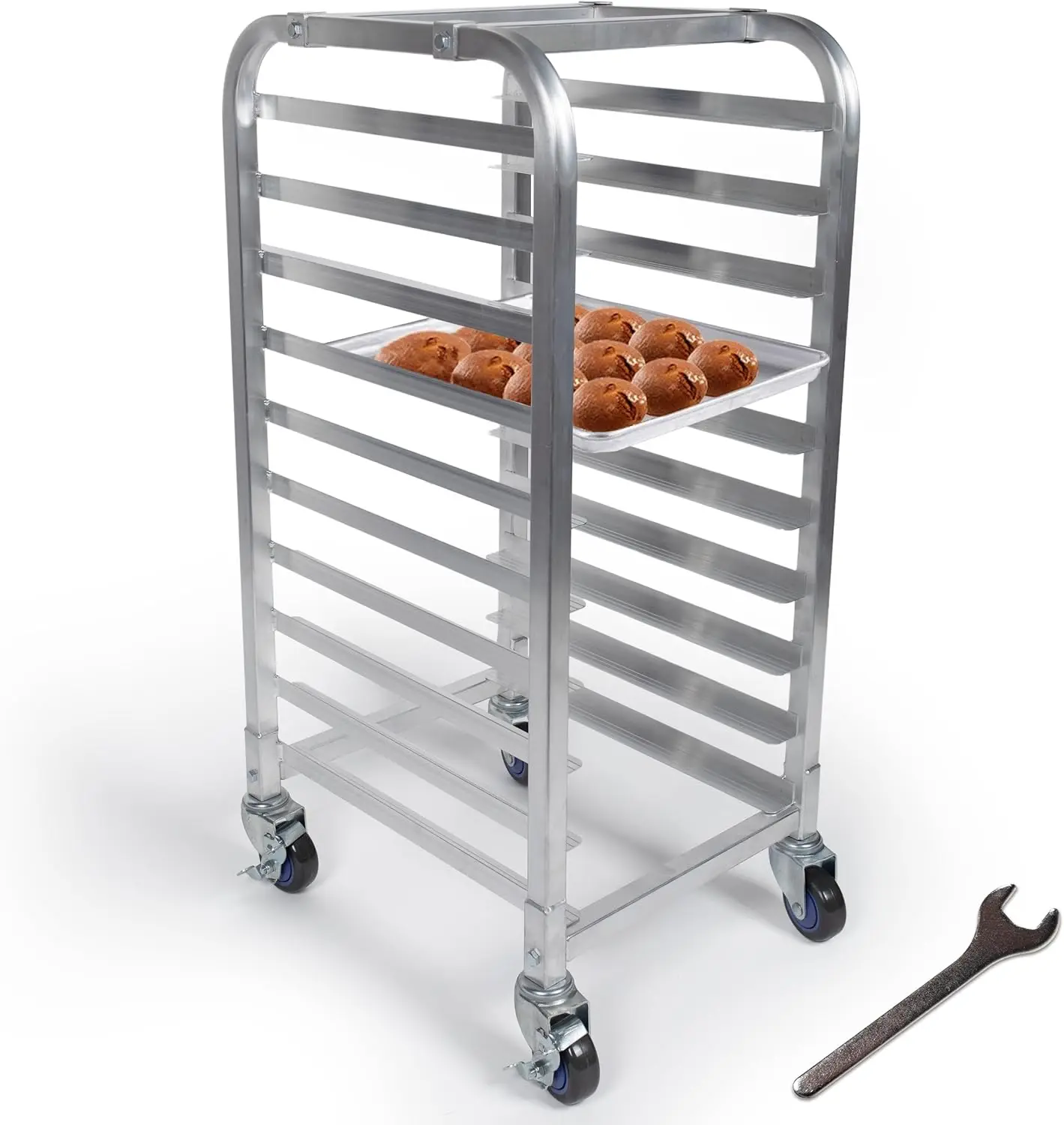 10-Tier Half Sheet Pan Rack - Commercial Aluminum Bakers Rack for 18