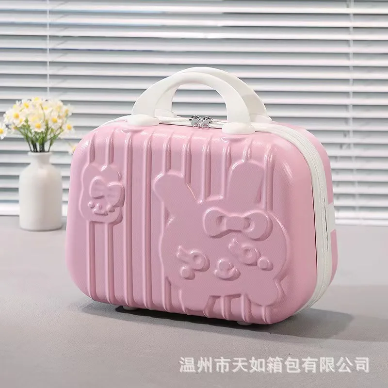 Cute Bear Traveling Makeup Box 14 Inch Handheld Luggage Cartoon Storage Bag Password Box Gift For Bridesmaids