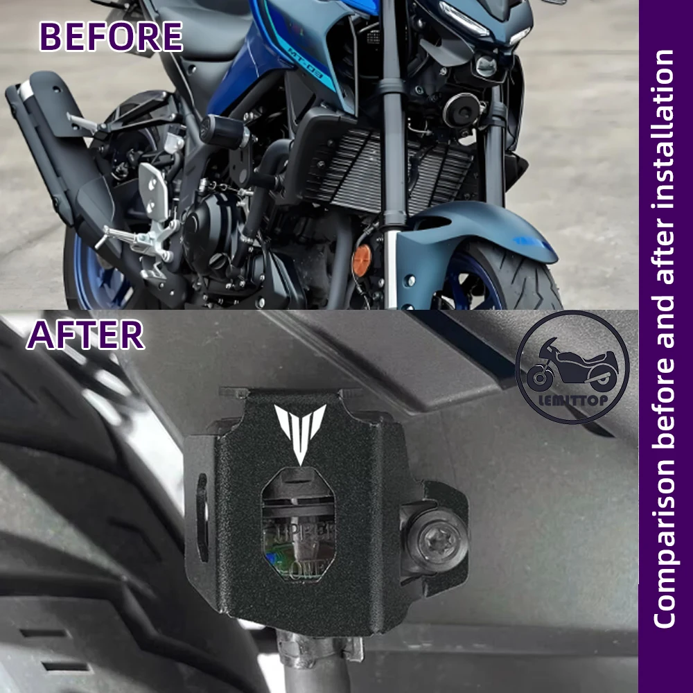 Per Yamaha YZF R1 R3 R6 T03 MT07 MT09 MT10 Moto Posteriore Serbatoio Fluido Freni Copertura di Protezione Guard Tappo del Serbatoio YZFR1 YZFR3