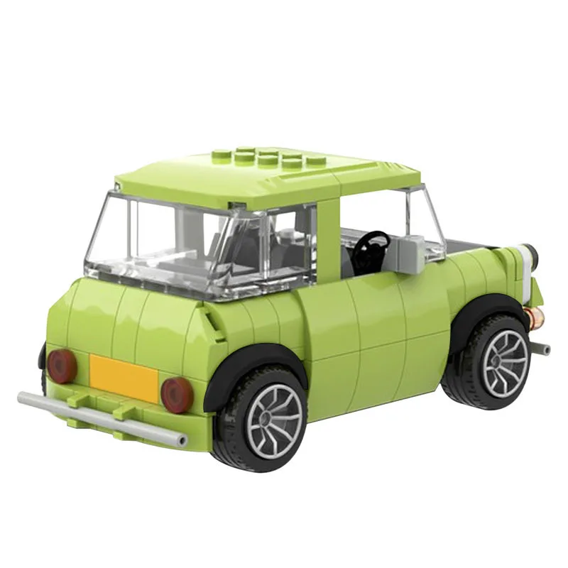 Hot Technische Stadsauto Komedie Serie Groene Sedan Voertuig Model Bean's Sport Mini Auto Bouwstenen Scène Linkage MOC39171