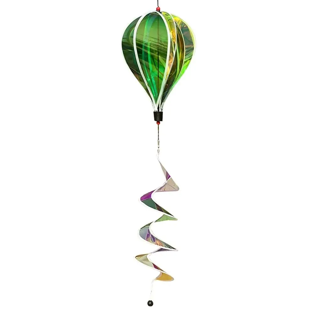 Giant Size Rainbow Hot Air Balloon Rotating Sequins 43.3inch Height Pinwheels Plastic Material 4X Balloon Whirligigs Outdoor Use