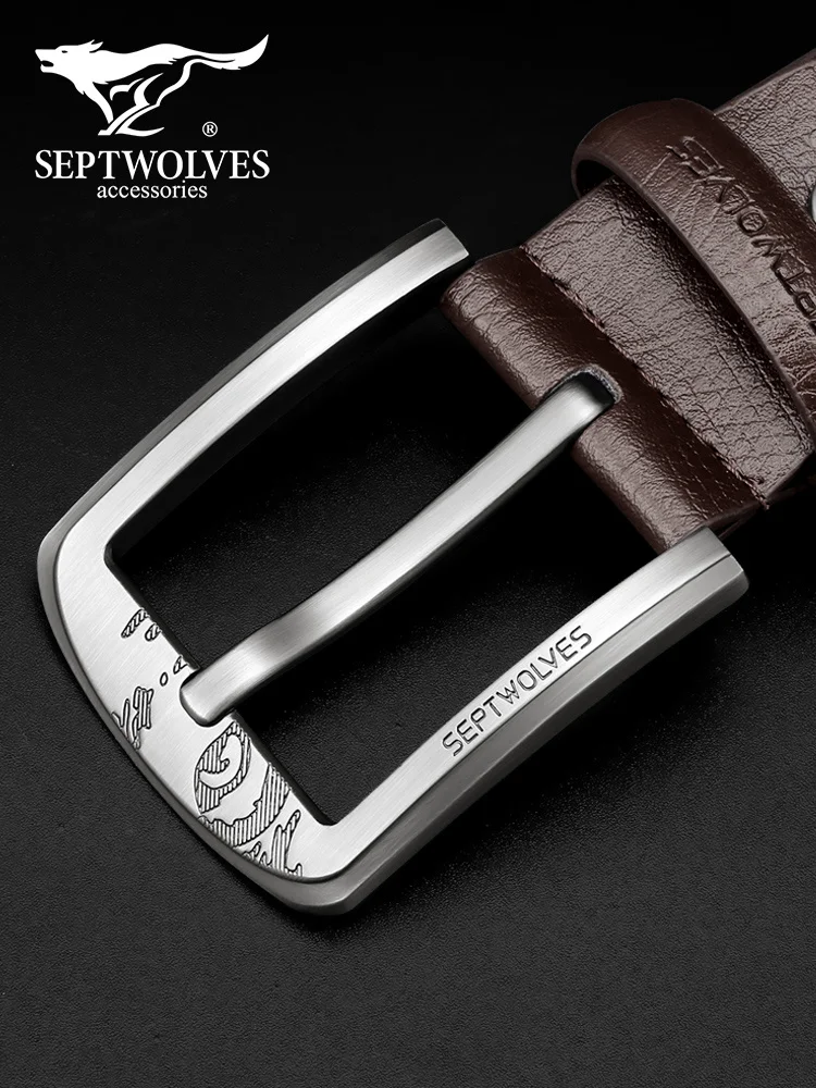 Men's Pin Belt Buckle Genuine Leather Men's Cowhide Belt Young People Casual Youth Versatile Korean Fashion Pant Belt