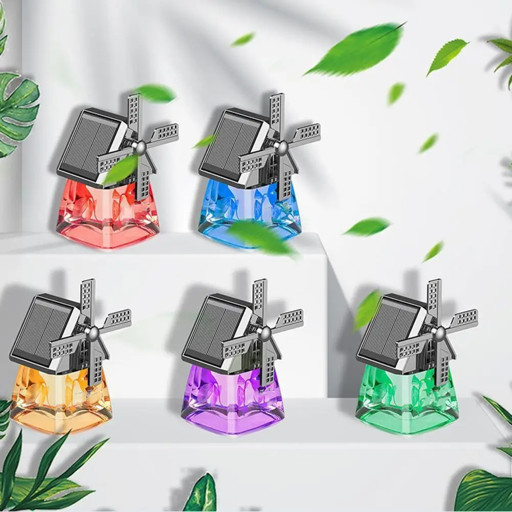 السيارات طاحونة الشمسية سيارة العطور معطّر الهواء الروائح سيارة الدورية الطاقة الروائح الناشر الديكور لطيف Interi H4X6