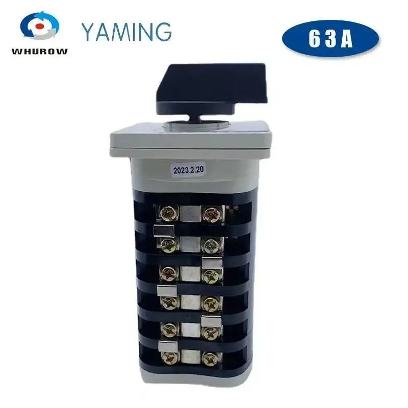 10 Position KDHC-63/6*10 Rotary Cam Switch 6 Poles 63A 24 Terminals Welder For Bx6 Welding Machine Control Manufacturer