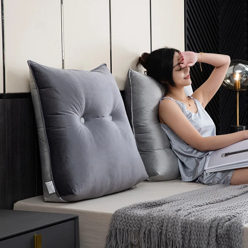 

Waist Protection Bed Back Cushion Stereoscopic Double Splicing Removable and Washable Breathable Tatami Sofa Backrest Cushion