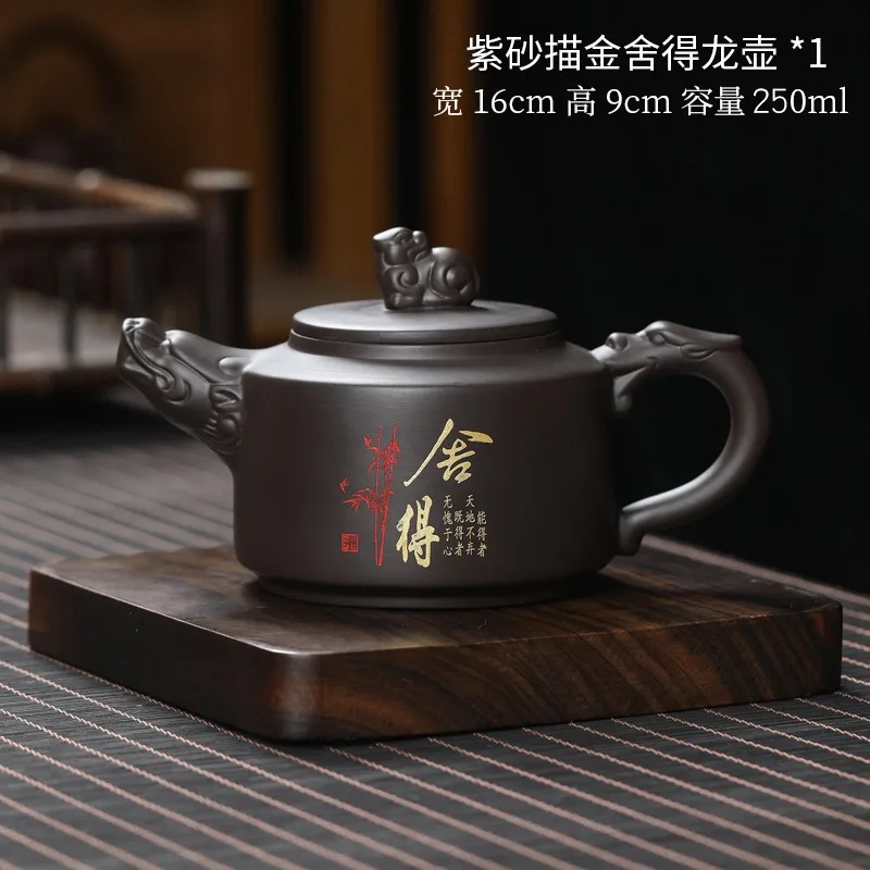 

Original Purple Clay Teapot for Household Semi Handmade Brewing Tea Pot Solid Color Kung Fu Tea Pot Chinese Retro Single Pot