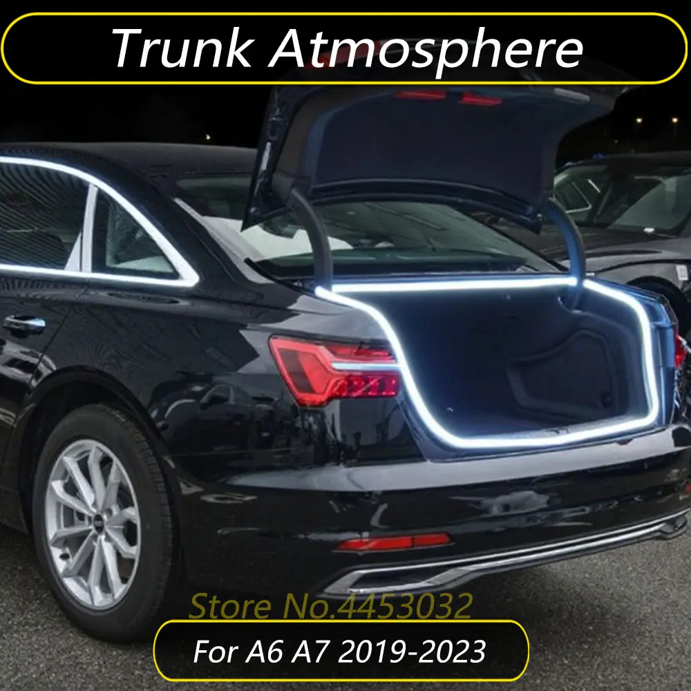 For Audi A6 c8 4K A7 4K8 2019-2025 Car Trunk LED Atmosphere Light Strip Kit Easy Install Bright Interior Lighting 157 Inches 12V
