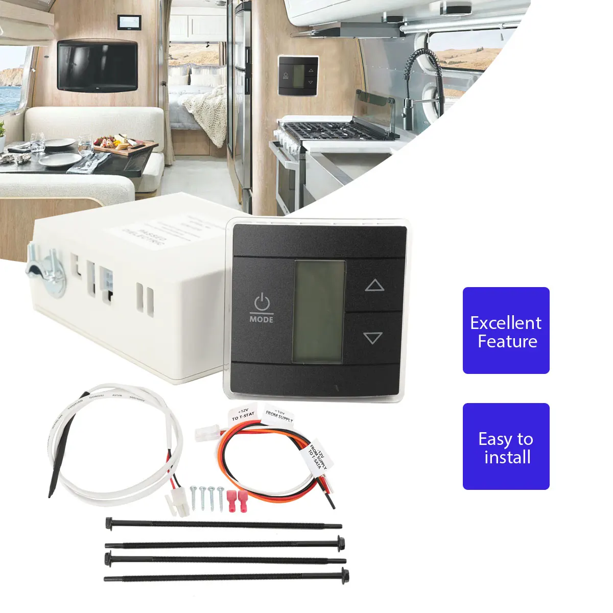 

RV Thermostat Kit 3316230.000 for Dometic Air Conditioner Single Zone LCD Touch