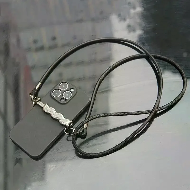 Pu Leather Round Bag Strap Fashion Replaceable Single Shoulder Crossbody Bag With Phone Case Lanyard