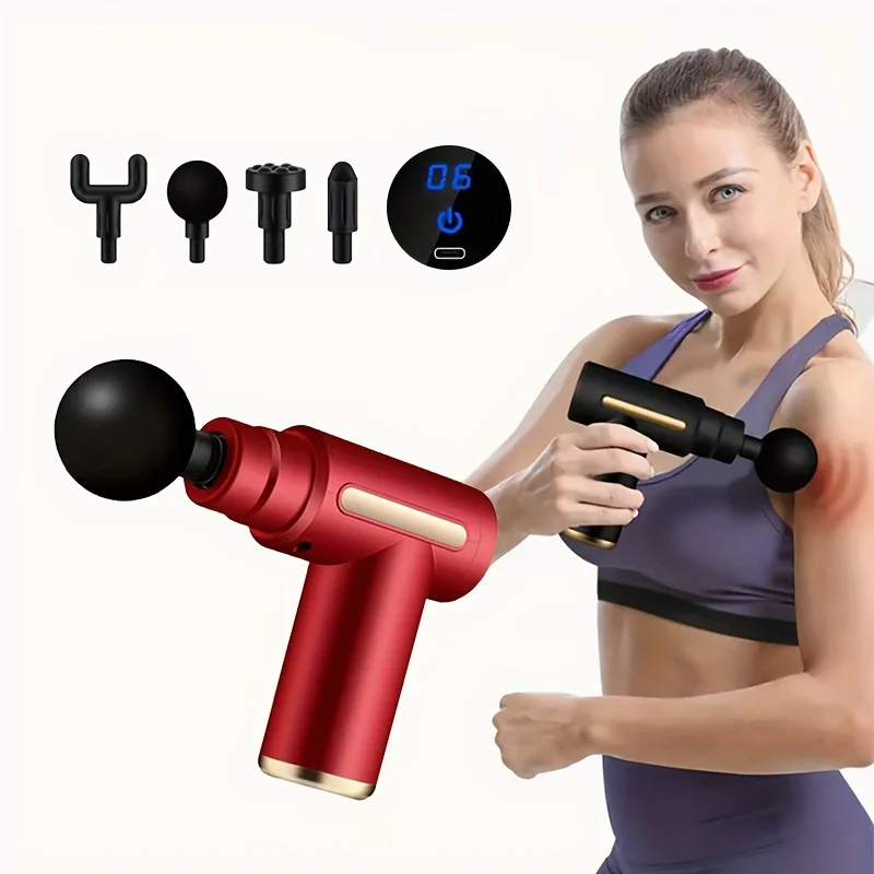 1pc Pro Massage Gun - Deep Tissue Relaxation, Portable Pain Relief, Ultra-Stylish Design - High-Powered Fitness Recovery Fascia