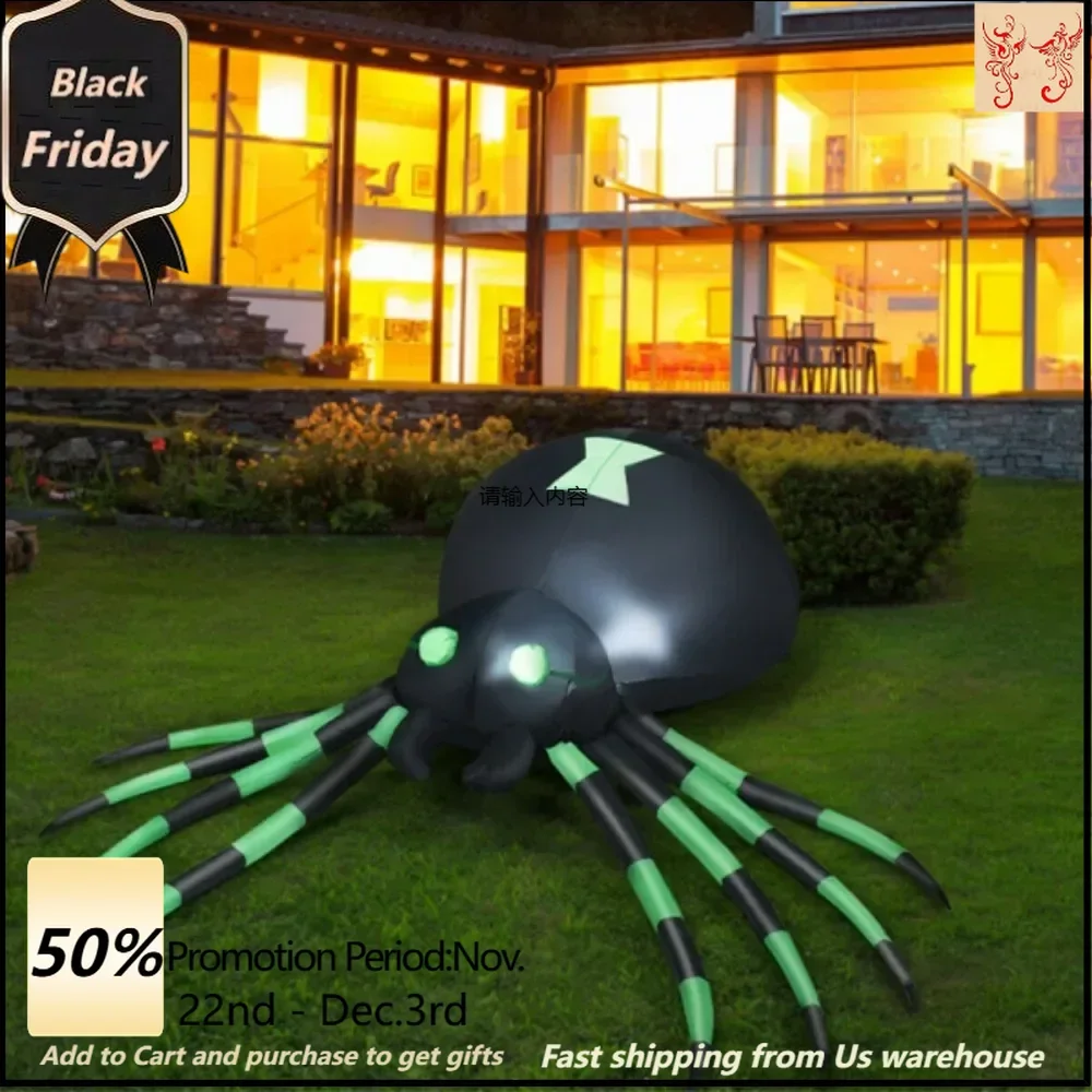 

6 Feet Halloween Decorate Inflatable Spider