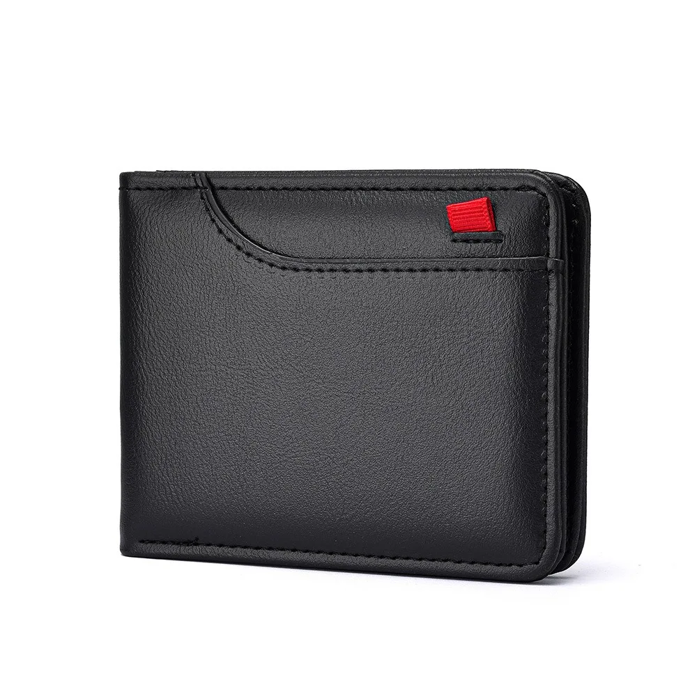 Luxury Classic Men's Short Wallet Ultra Thin Business Male Bifold Wallets Pu Leather Casual Coin Pocket Male
