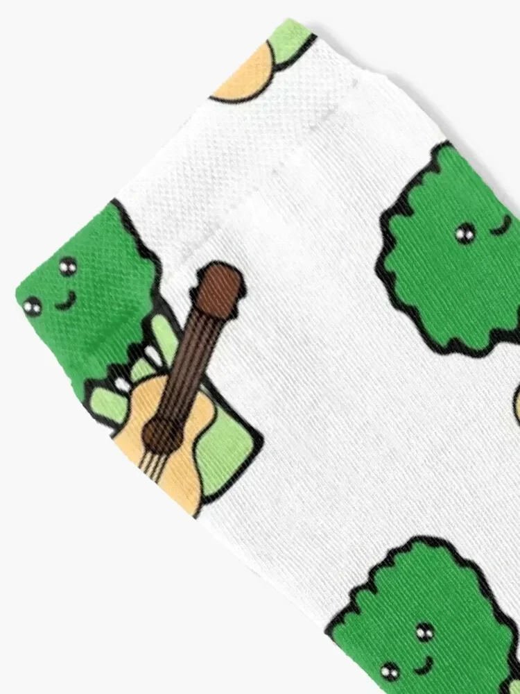 Broccoli pattern guitar Socks summer sport Stockings man winter gifts Socks Women's Men's