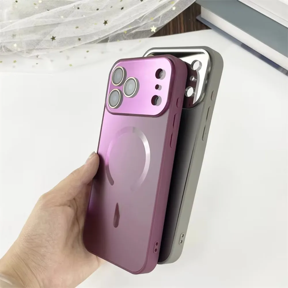 المغناطيسي نافذة كبيرة جراب هاتف آيفون الهواء 17 16 14 13 12 برو ماكس مكافحة الإفلات شحن لاسلكي عدسة الكاميرا حامي غطاء #4