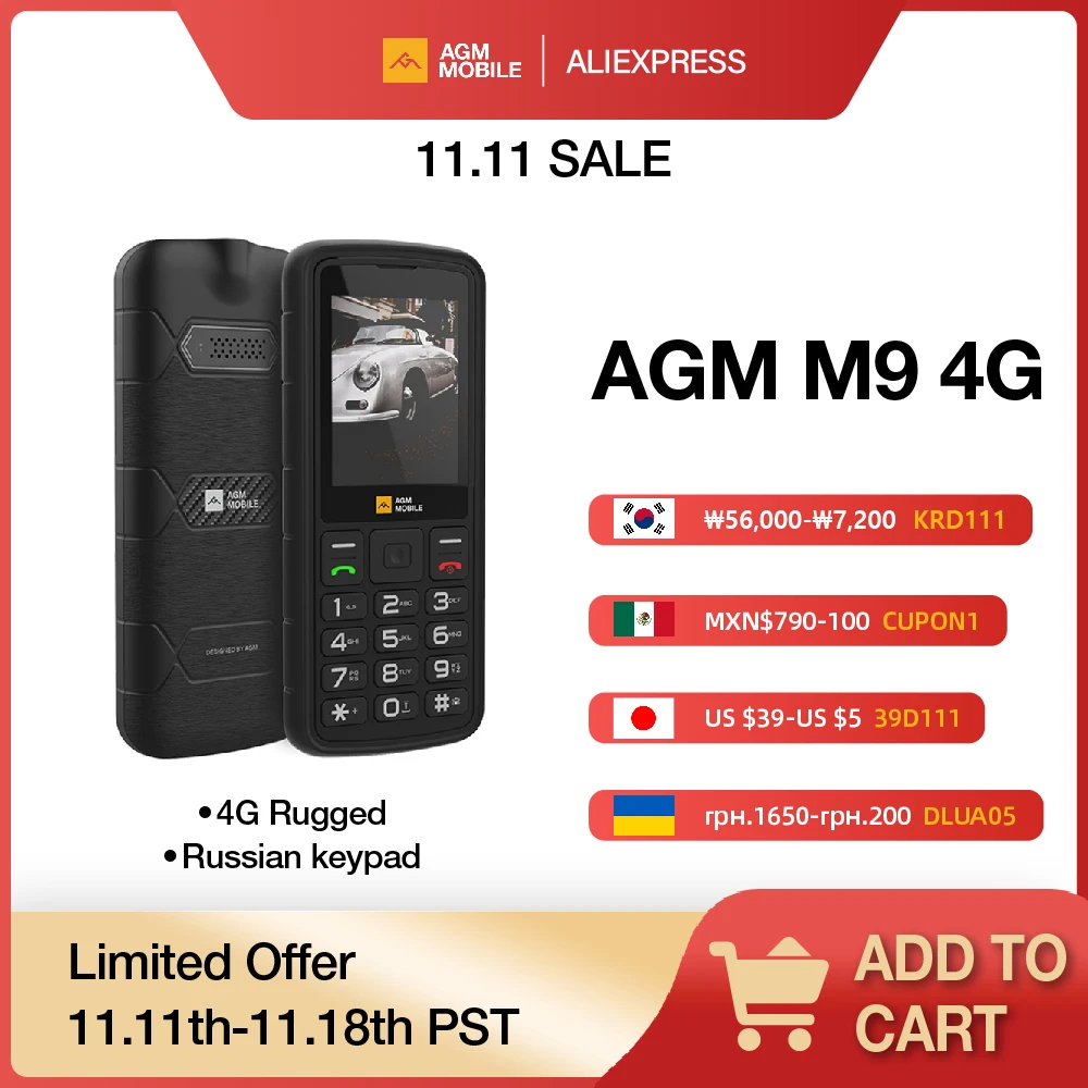 AGM M9 4G Feature Phone 2.4