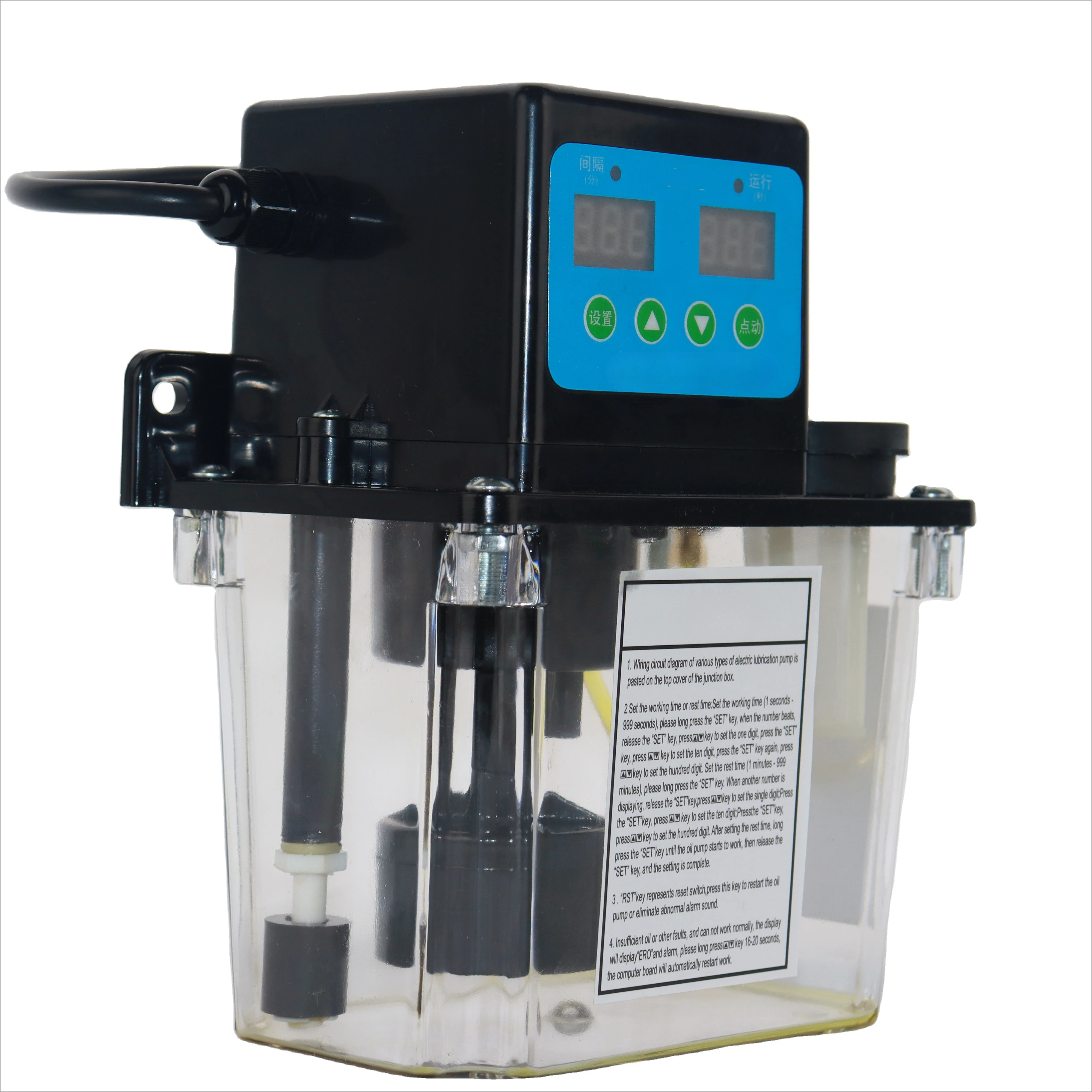 

1L/2L Electric Automatic Hydraulic Lubrication Oil Pump Automatic CNC Machine Tool Accessories Lubricating Oil Electric Refuelin