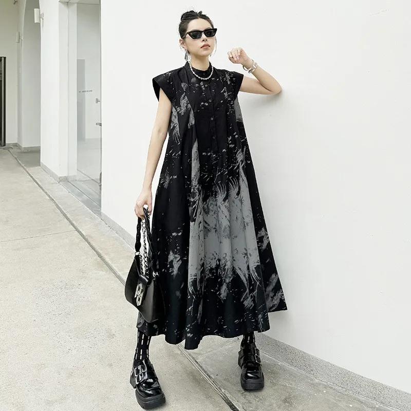 

Retro k Sle Svel A-Line Dr Personali Print Loose Fit Slimming Summer New Arrival Street Sle Cotton Dr