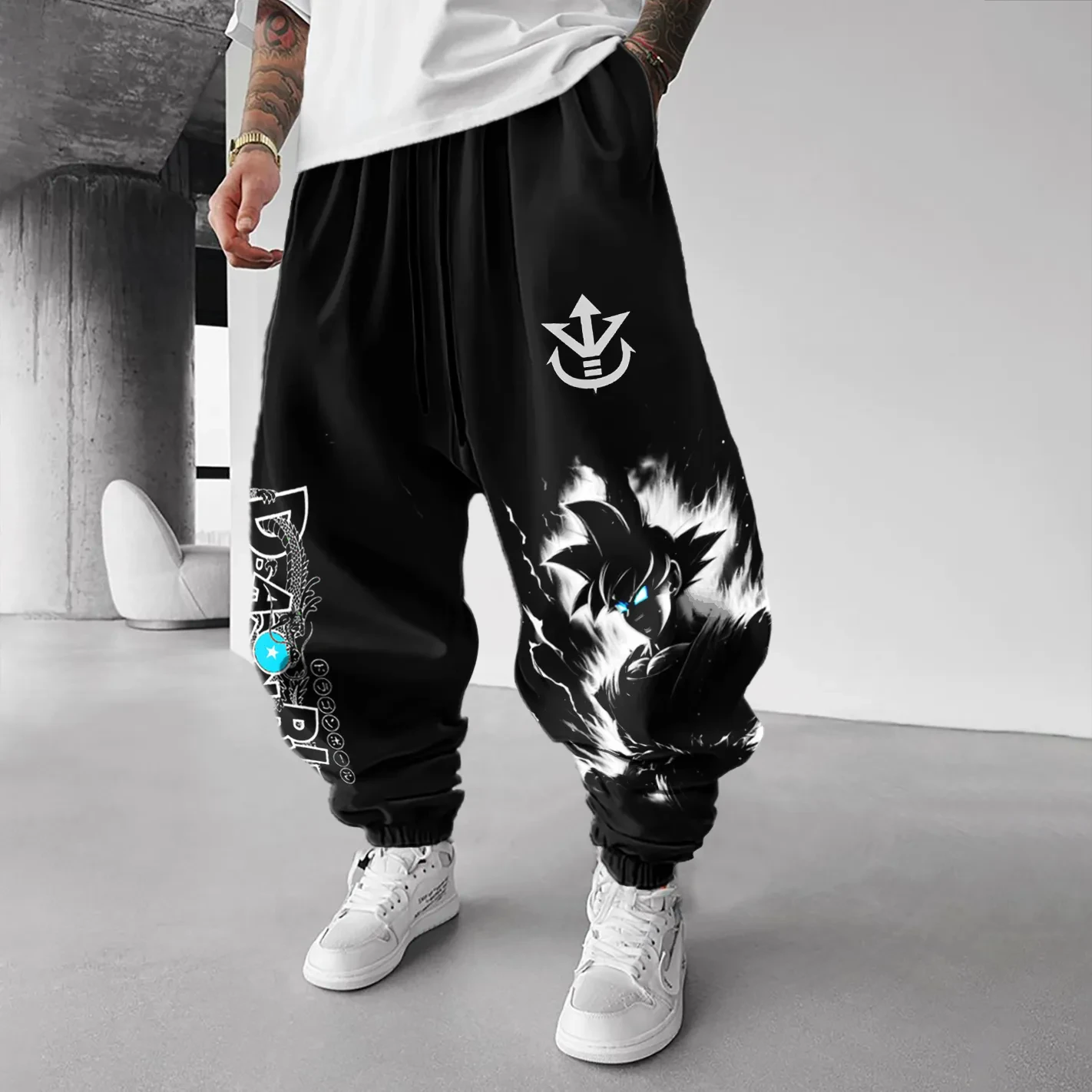 Dragon Ball GOKU анимационные брюки с периферийным принтом 2200, американские спортивные осенние мужские и женские хлопковые леггинсы