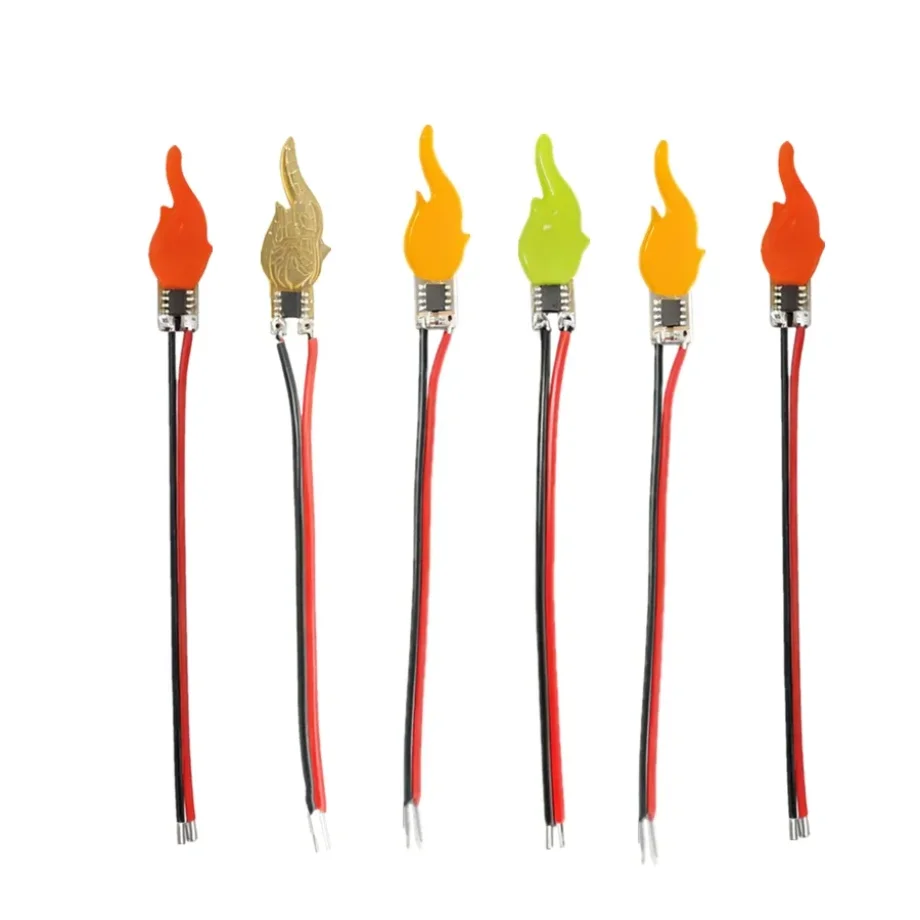 LED Flame Filament Wiring 3V 5V DIY COB Candles Lamp Flickering Flame Decoration Light Bulb Diode Accessories with Packaging