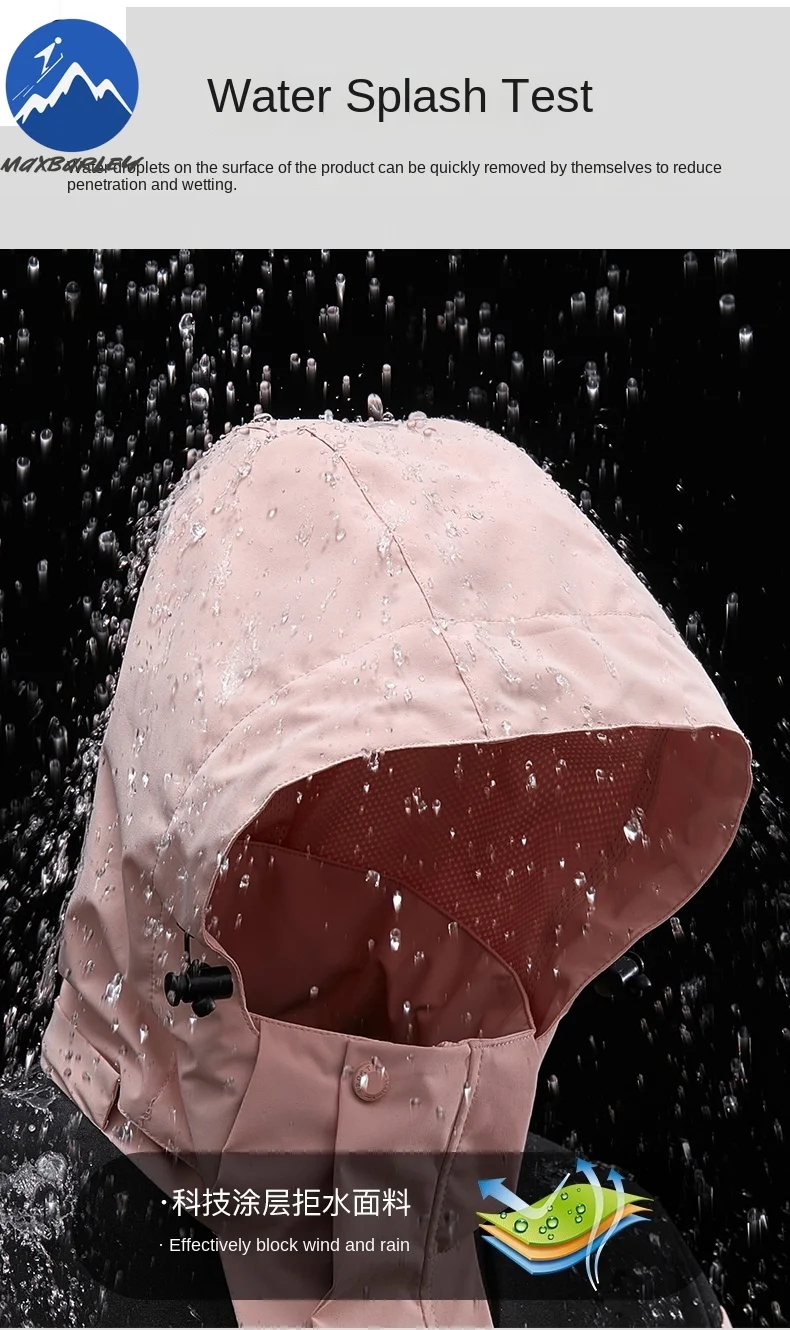 Outdoor Windproof Jacket Men's Autumn Waterproof Single Layer Detachable Cap Coat Couple's Mountain Climbing Fishing Windbreaker