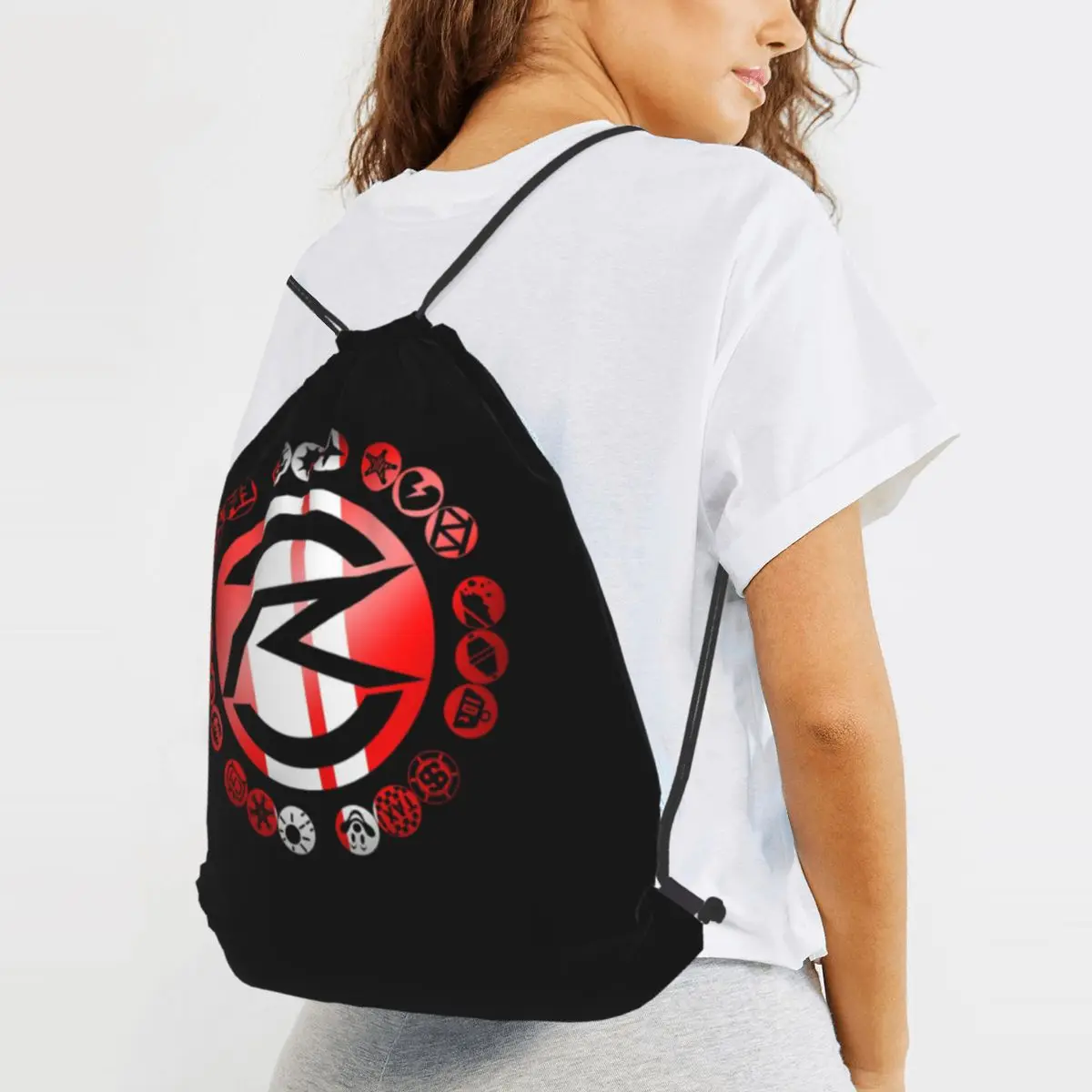 Kamen Rider Drive Type Tridoron Emblem Backpacks Casual Drawstring Bags Storage Bag Book Bags for Travel School