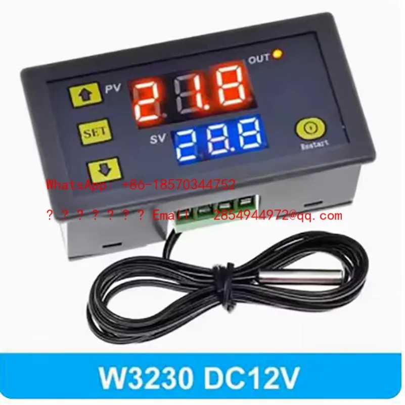 L   W3230 High-precision Temperature Controller Digital Display Module Temperature Control Switch Micro 12V24V/AC220V