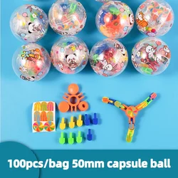 100pcs/bag 50mm capsule ball mixed style prize twisted egg with toy for Arcade Coin-operated Toy Vending Machine