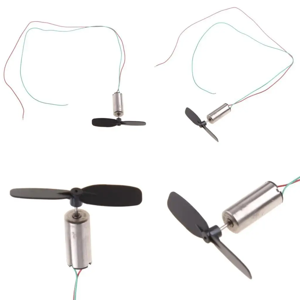 652F 1 Set 3.7V 48000RPM Coreless Motor + Propeller For RC Aircraft Helicopter Toy