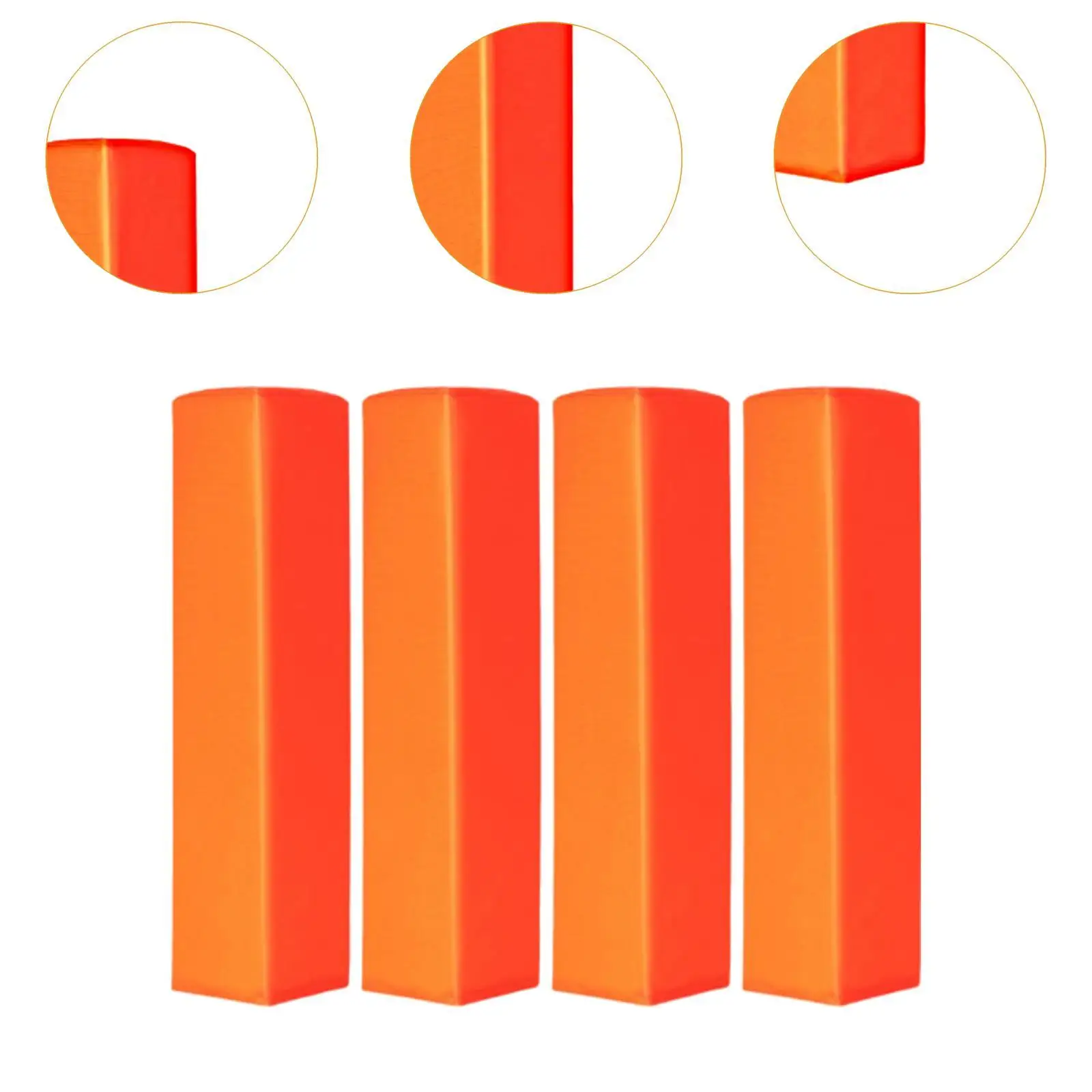 4x voetbal eindzonepylonen, eindzonepylonen oranje voetbalvelduitrusting, gewogen sportankerloze speelveldpylonen