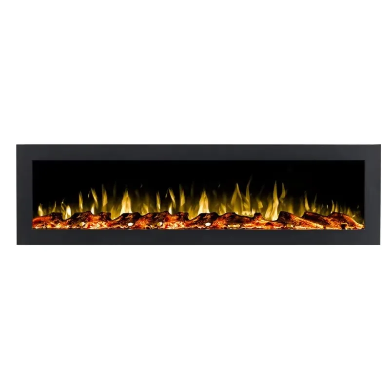 Modern Electric Fireplace Heater 1500W Remote Control LED Light for Household and Hotel French & English Language US Plug
