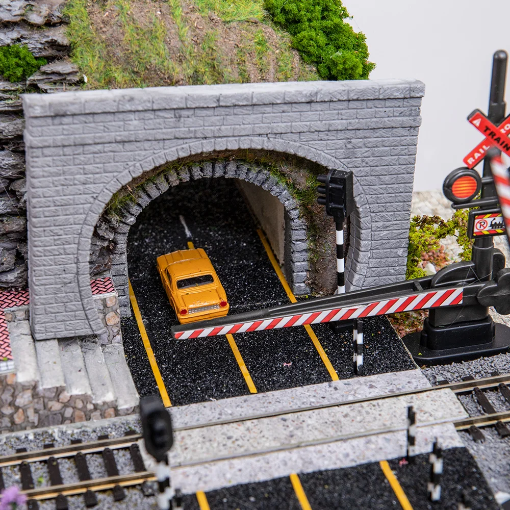 Mini N Treintunnel Uitgang Ingang Model Spoorwegtunnels Portaal DIY Bergspoor Treinspoor Zandtafel Scène Accessoires