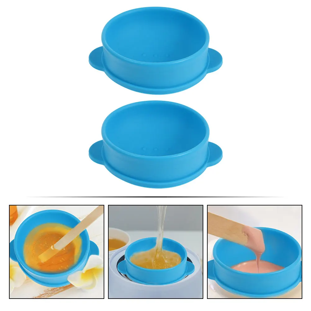 

2Pcs Foldable Non-Stick Wax Melting Containers Bowls Wax Heater Pot Hair Removal Waxing Tool Salon Spa Waxing Bowl Container