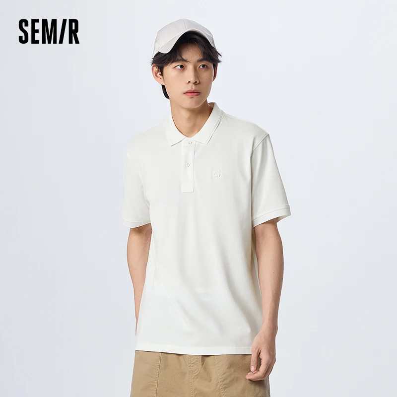 Semir Polo Shirt Men 2023 Summer New Cool Antibacterial Comfortable Fashion Daily Commuter Short Sleeve Tops